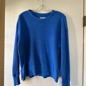 Seven7 Electric Blue Ribbed Scoopneck Sweater